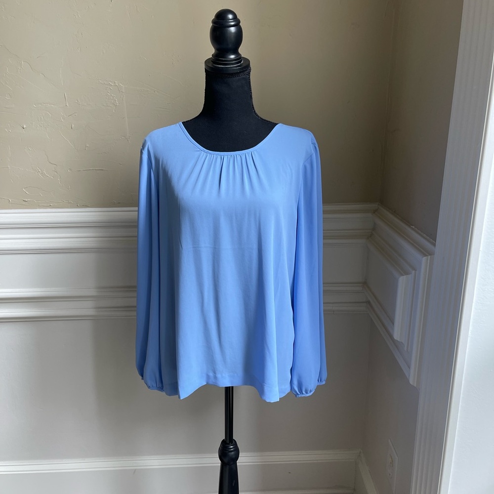 JCrew periwinkle blue chiffon blouse